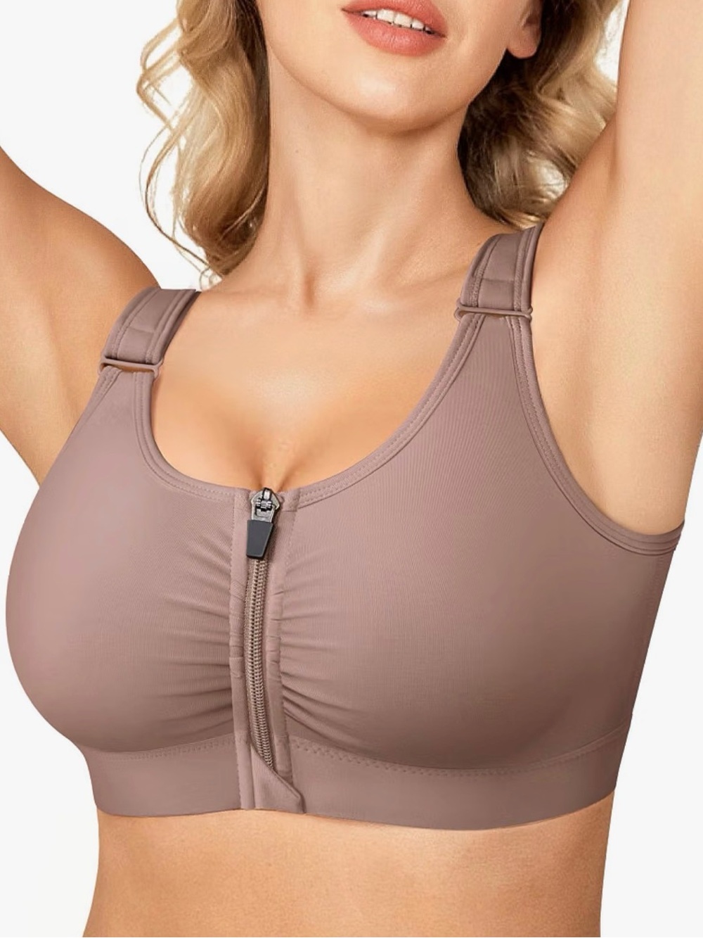 Brabic Zip Front Closure Everyday Wirefree Bra new in packaging